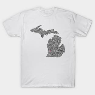 Grand Rapids Map Design T-Shirt